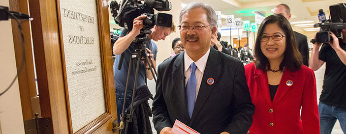 Mayor Lee with his wife Anita Lee